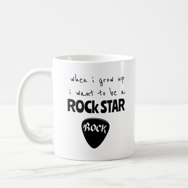 Tasse de café Rock Star quand je serai grand (Gauche)