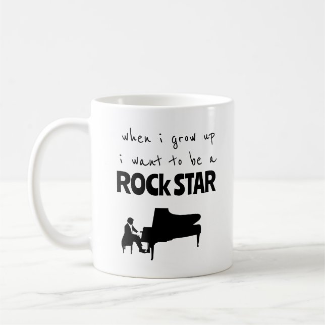 Tasse de café Rock Star quand je serai grand (Gauche)