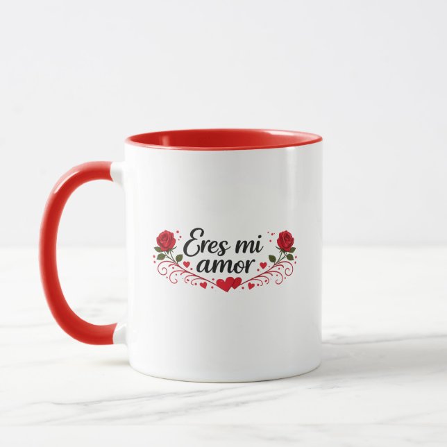 Tasse de café romantique espagnole 'Eres Mi Amor'  (Gauche)