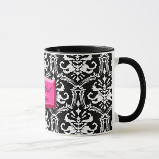 tasse de café rose de 311-Elegant BlastDamask