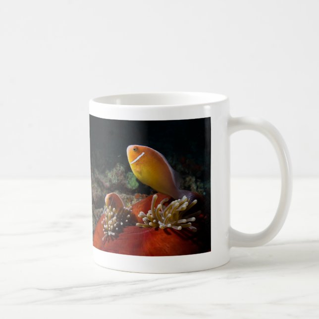 Tasse de café rose de Clownfish de mouffette (Droite)