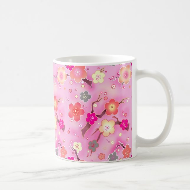 Tasse de café rose de fleurs de cerisier de Sakura (Droite)