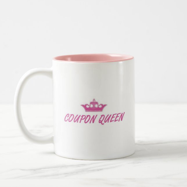 Tasse de café rose de reine de bon (Gauche)