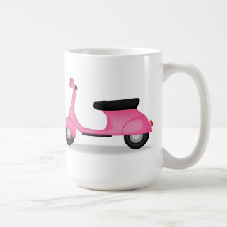 Tasse de café rose de Vespa