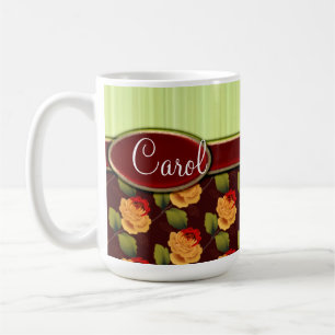 Tasse de café rose personnalisée