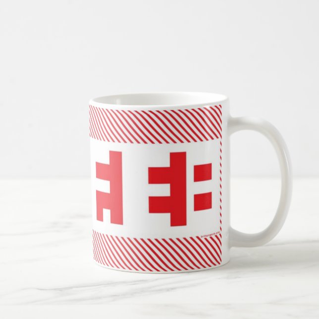 Tasse de "CAFÉ" : rouge (Droite)