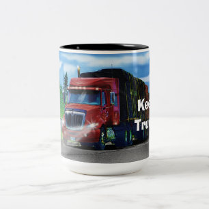 TASSE DE CAFÉ ROUGE DE CAMION DE GRANDE