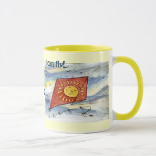 Tasse de café rouge de cerf-volant