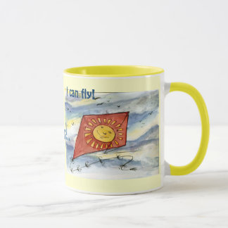 Tasse de café rouge de cerf-volant