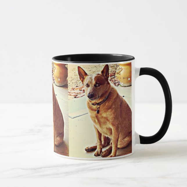 Tasse de café rouge de Heeler de boomer (Droite)