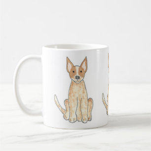 Tasse de café rouge de Heeler de chien australien