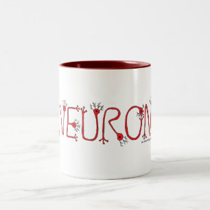 Tasse de café rouge de neurone