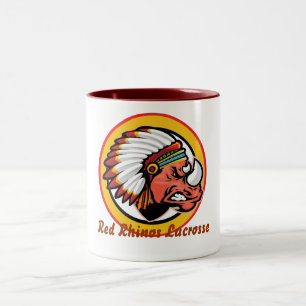 Tasse de café rouge de rhinocéros