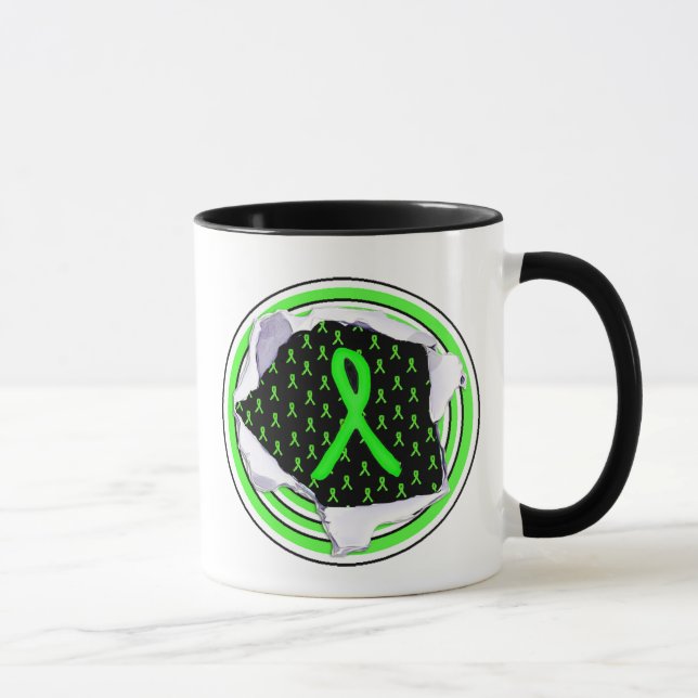 Tasse de café Rubans de Sensibilisation aux Combat (Droite)