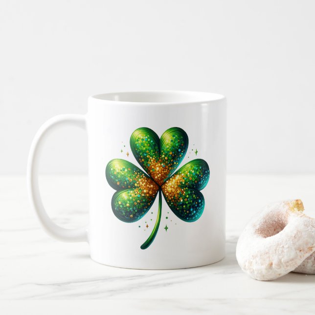 Tasse de café Saint-Patrick (Avec donut)