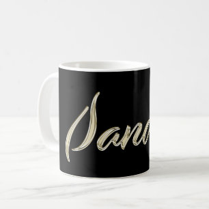 Tasse de café Sandra white gold Handwriting