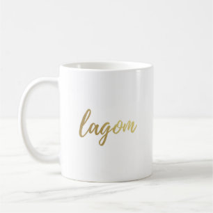 Tasse de café scandinave de feuille d'or de Lagom