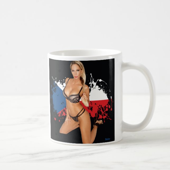 Tasse de café sexy de fille de la lingerie Pin- (Droite)