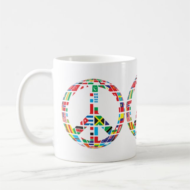 tasse de café signe de paix (Gauche)