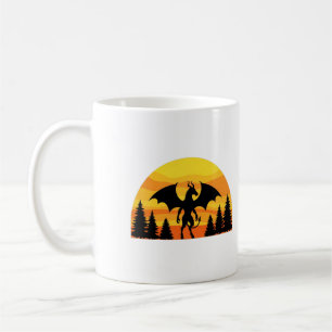 Tasse de café Silhouette de Jersey Devil au couche