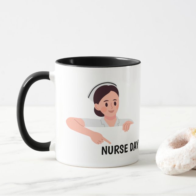Tasse de café Simple Infirmière | infirmière en se (Avec donut)