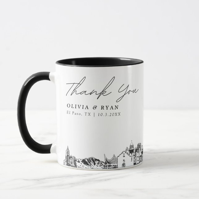 Tasse de café simple personnalisée pour mariage à  (Gauche)