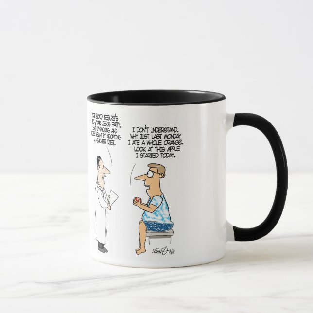 Tasse de café suivante un régime drôle (Droite)