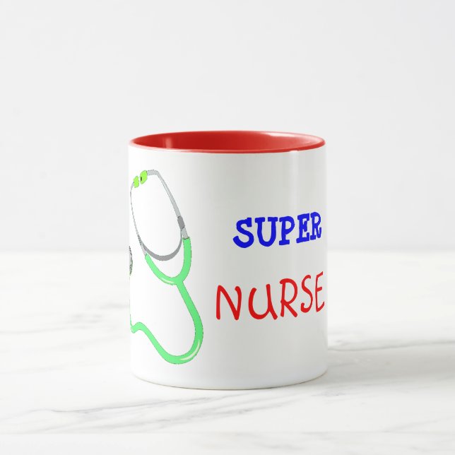 Tasse de café superbe d'infirmière de stéthoscope (Centre)