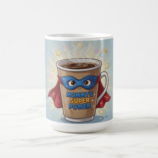 Tasse de café Superpuissance de Maman (Centre)