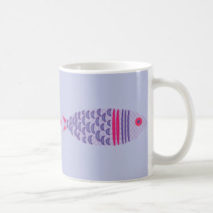 Tasse de café sur le thème de la famille de poisso