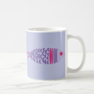 Tasse de café sur le thème de la famille de poisso