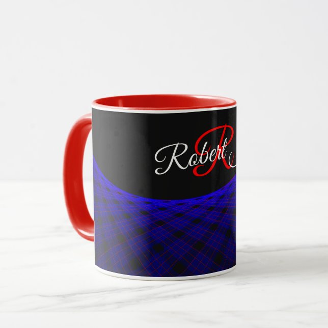 Tasse de café tapis espace géométrique (Devant gauche)