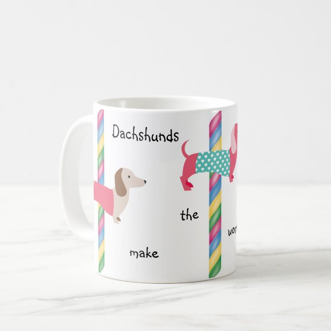 Tasse de café teckel carrousel chien teckel (Devant gauche)