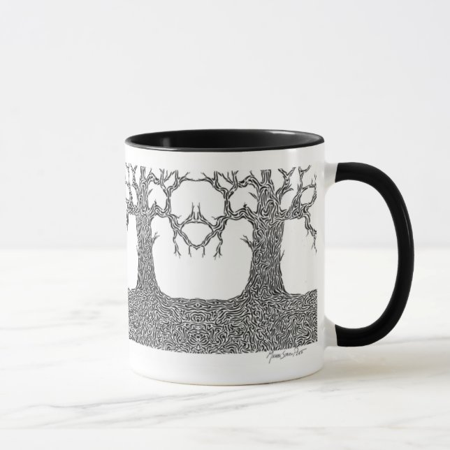 Tasse de café tordue d'arbres (Droite)
