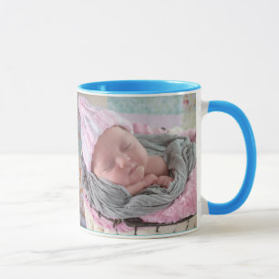 Tasse de café turquoise de la fille du papa