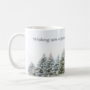 Tasse de café Vacances d'hiver Forêt paisible