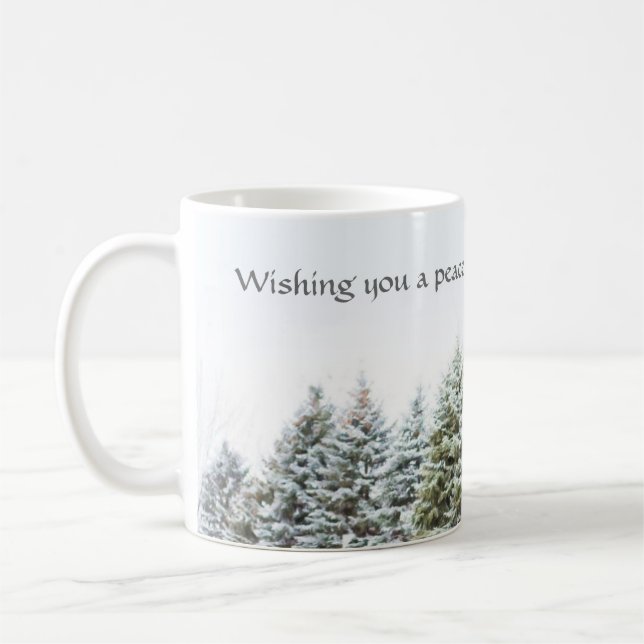 Tasse de café Vacances d'hiver Forêt paisible (Gauche)