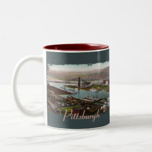 Tasse de café vintage de 1800s de Pittsburgh