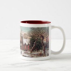 Tasse de café vintage de réveillon de Noël