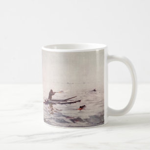Tasse de café vintage de sportif de kayak de mer