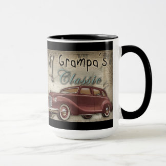 Tasse de café vintage de voiture de grand-papa