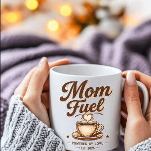 Tasse de café vintage « Mom Fuel propulsée par l'a