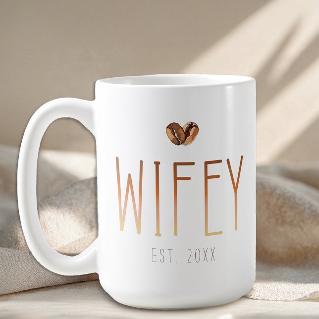 Tasse de café Wifey Est Cadeau de mariage L'amour  (Wifey Mug)