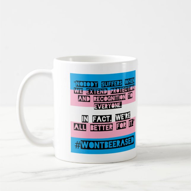 Tasse de café #WontBeErased par OKC de PFLAG (Gauche)