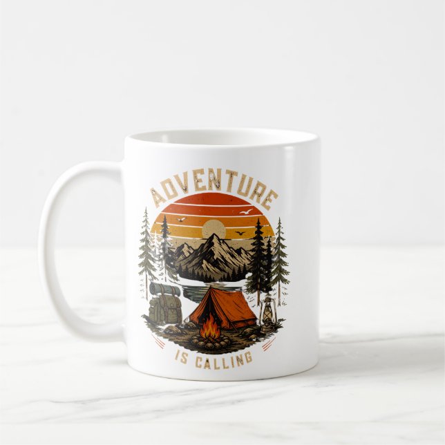 Tasse de camping L'aventure vous appelle (Gauche)