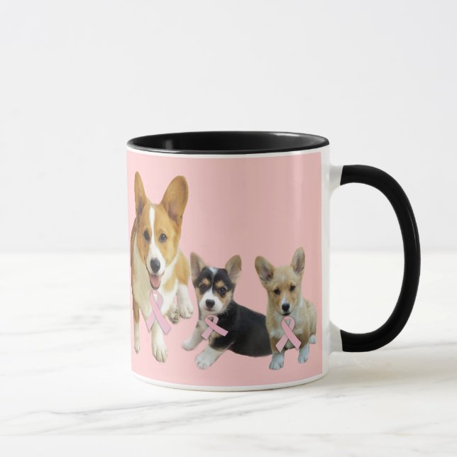Tasse de cancer du sein de corgi de Gallois de (Droite)