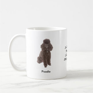 Tasse de caniche standard - avec deux images et un