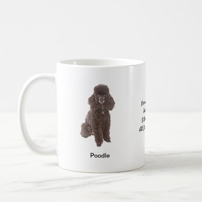 Tasse de caniche standard - avec deux images et un (Gauche)