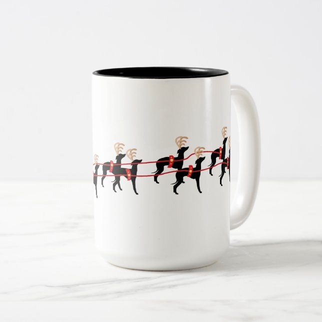 Tasse de canon de chien de Noël italien Greyhhound (Devant droit)