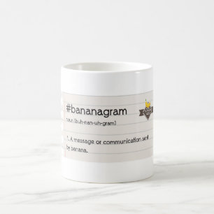 Tasse de carnet de #bananagram de BANANES